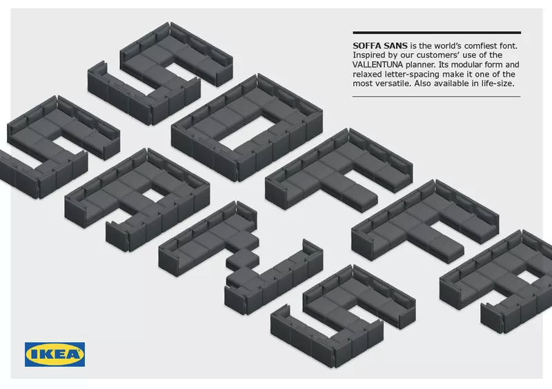 恒达平台官网宜家发布沙发字体“Soffa Sans” 线上体验完全免费