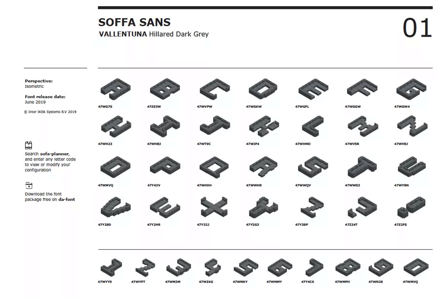 宜家发布沙发字体“Soffa Sans” 线上体验完全免费