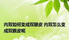 内双如何变成双眼皮 内双怎么变成双眼皮呢 内双如何变成双眼皮 内双怎么变成双眼皮呢