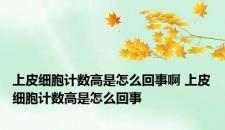 上皮细胞计数高是怎么回事啊 上皮细胞计数高是怎么回事