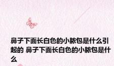 鼻子下面长白色的小脓包是什么引起的 鼻子下面长白色的小脓包是什么