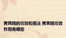 黄芪精的功效和用法 黄芪精功效作用有哪些