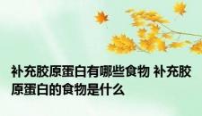 补充胶原蛋白有哪些食物 补充胶原蛋白的食物是什么
