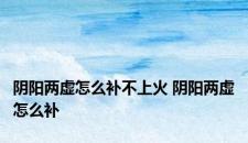阴阳两虚怎么补不上火 阴阳两虚怎么补